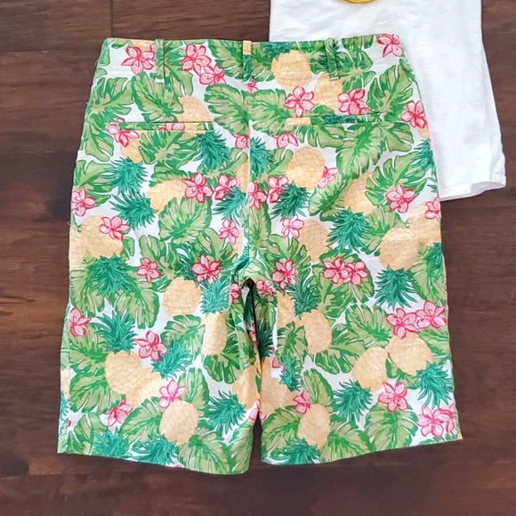 Talbots Tropical Palm Print Shorts Size 6 - Picture 7 of 7